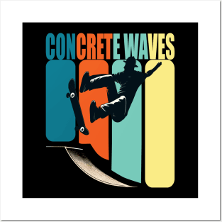 Concrete Waves Backflip Skate Posters and Art